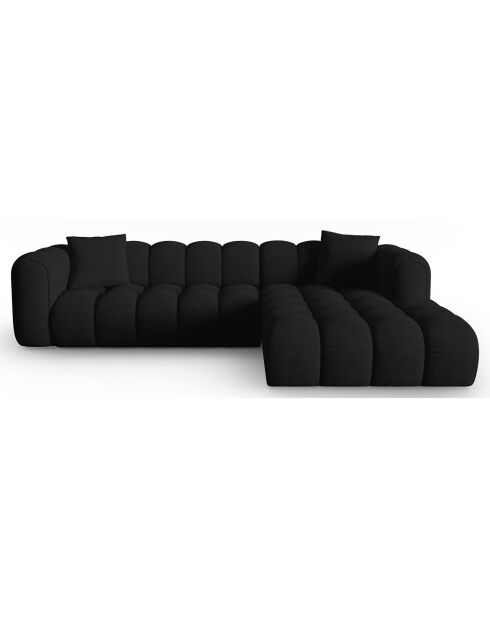 Canapé D'Angle Droit Modulaire Arden 4 Places noir - 300x190x70 cm