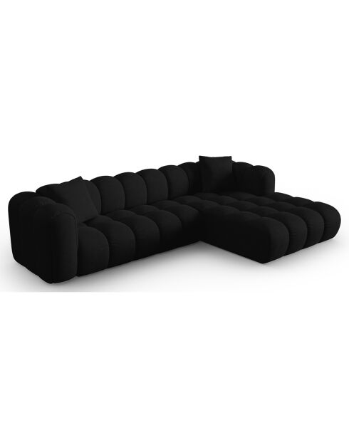 Canapé D'Angle Droit Modulaire Arden 4 Places noir - 300x190x70 cm