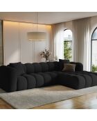 Canapé D'Angle Droit Modulaire Arden 4 Places noir - 300x190x70 cm