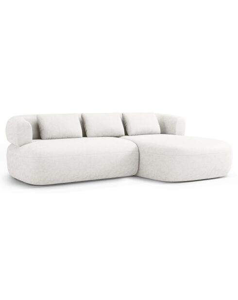 Canapé D'Angle Droit Estro 3 Places beige clair - 225x145x73 cm