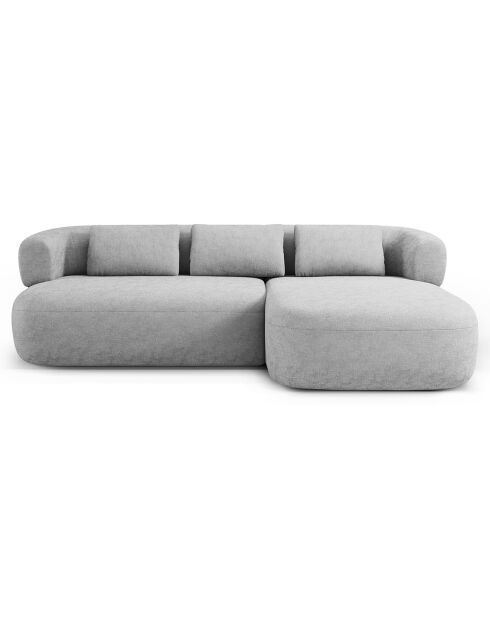 Canapé D'Angle Droit Estro 3 Places argenté - 225x145x73 cm