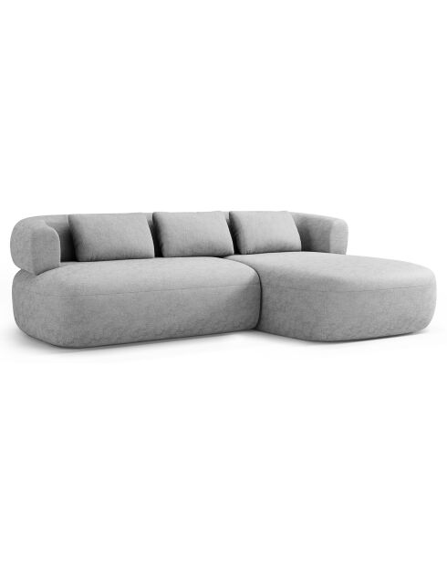 Canapé D'Angle Droit Estro 3 Places argenté - 225x145x73 cm