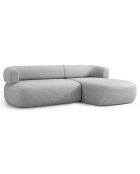 Canapé D'Angle Droit Estro 3 Places argenté - 225x145x73 cm