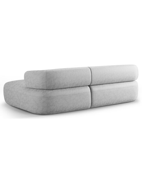Canapé D'Angle Droit Estro 3 Places argenté - 225x145x73 cm