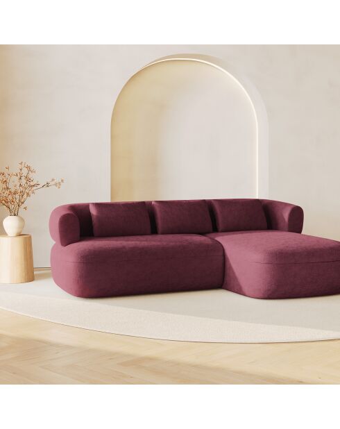 Canapé D'Angle Droit Estro 3 Places cerisier - 225x145x73 cm