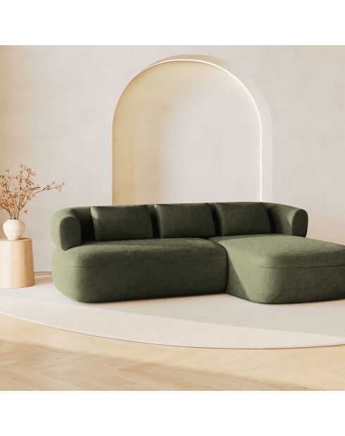 Canapé D'Angle Droit Estro 3 Places vert - 225x145x73 cm