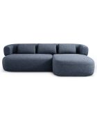 Canapé D'Angle Droit Estro 3 Places bleu foncé - 225x145x73 cm