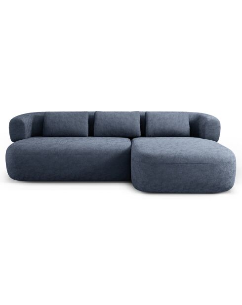Canapé D'Angle Droit Estro 3 Places bleu foncé - 225x145x73 cm