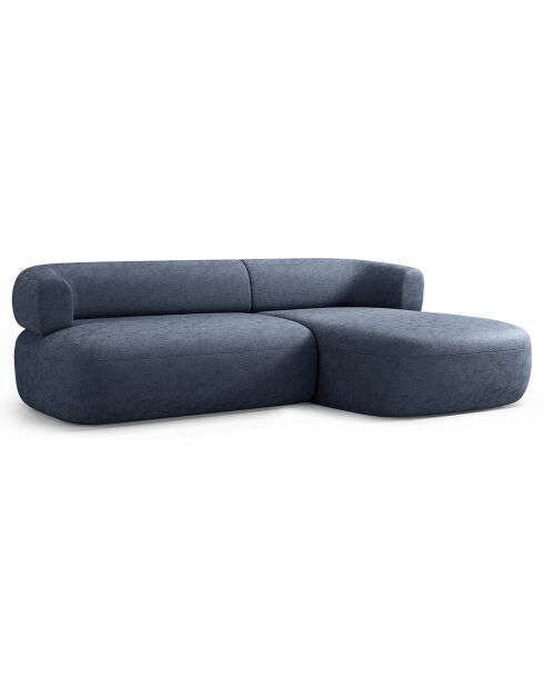 Canapé D'Angle Droit Estro 3 Places bleu foncé - 225x145x73 cm