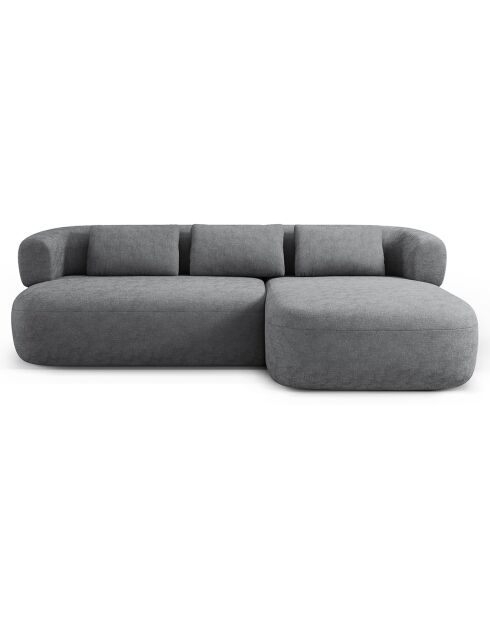 Canapé D'Angle Droit Estro 3 Places gris foncé - 225x145x73 cm