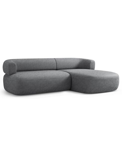 Canapé D'Angle Droit Estro 3 Places gris foncé - 225x145x73 cm