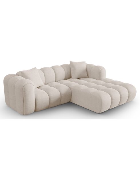 Canapé D'Angle Droit Modulaire Arden 3 Places beige - 238x190x70 cm