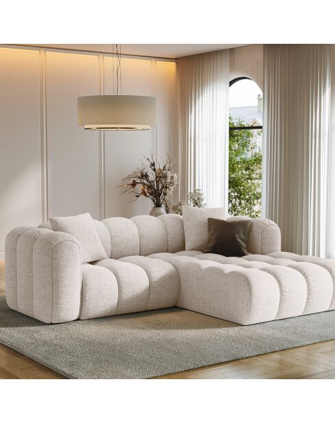Canapé D'Angle Droit Modulaire Arden 3 Places beige - 238x190x70 cm