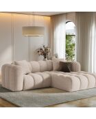 Canapé D'Angle Droit Modulaire Arden 3 Places cappuccino - 238x190x70 cm