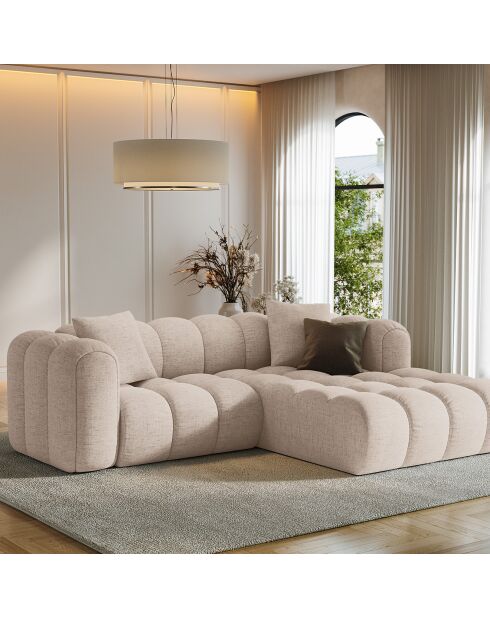 Canapé D'Angle Droit Modulaire Arden 3 Places cappuccino - 238x190x70 cm