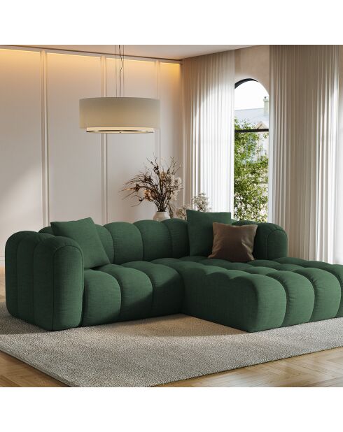 Canapé D'Angle Droit Modulaire Arden 3 Places vert de mer - 238x190x70 cm