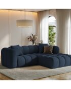 Canapé D'Angle Droit Modulaire Arden 3 Places bleu roi - 238x190x70 cm