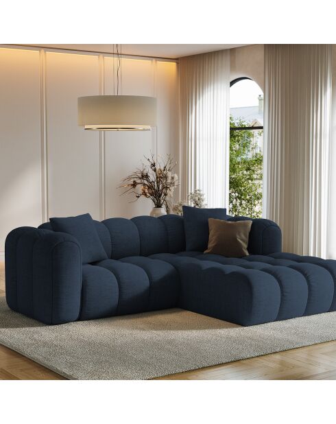 Canapé D'Angle Droit Modulaire Arden 3 Places bleu roi - 238x190x70 cm