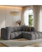 Canapé D'Angle Droit Modulaire Arden 3 Places gris - 238x190x70 cm