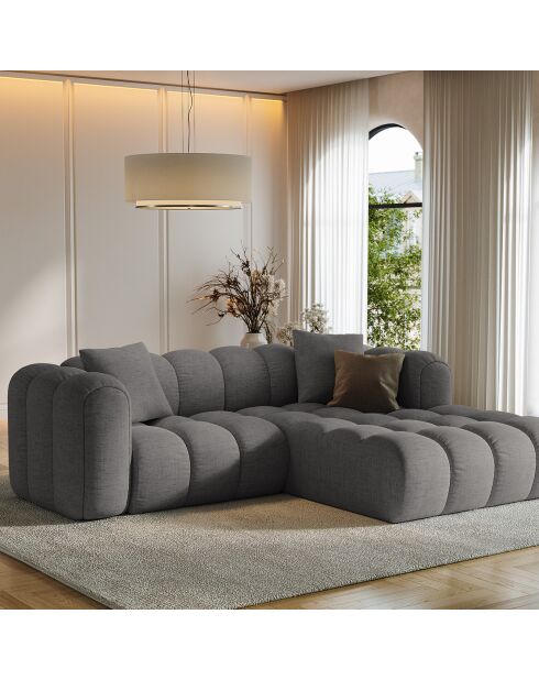 Canapé D'Angle Droit Modulaire Arden 3 Places gris - 238x190x70 cm