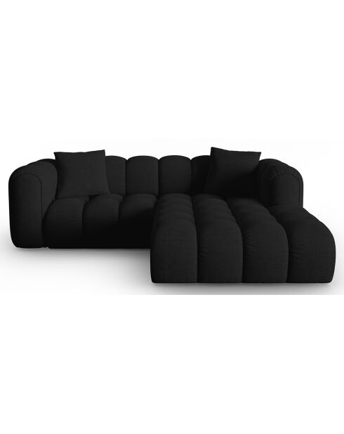 Canapé D'Angle Droit Modulaire Arden 3 Places noir - 238x190x70 cm