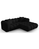 Canapé D'Angle Droit Modulaire Arden 3 Places noir - 238x190x70 cm