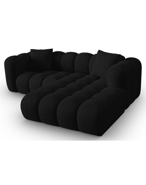 Canapé D'Angle Droit Modulaire Arden 3 Places noir - 238x190x70 cm