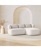 Canapé D'Angle Droit Estro 3 Places beige clair - 200x145x73 cm