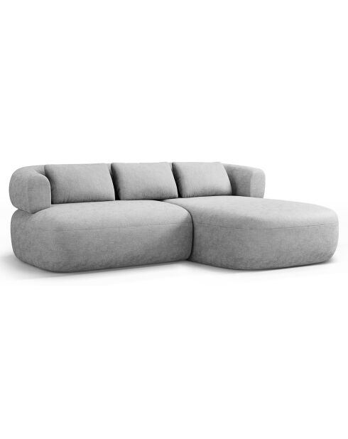 Canapé D'Angle Droit Estro 3 Places argenté - 200x145x73 cm