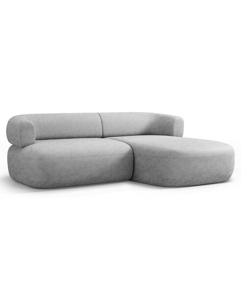 Canapé D'Angle Droit Estro 3 Places argenté - 200x145x73 cm