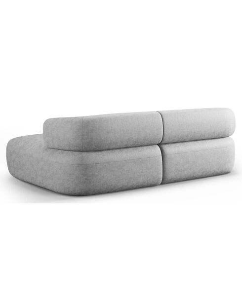 Canapé D'Angle Droit Estro 3 Places argenté - 200x145x73 cm