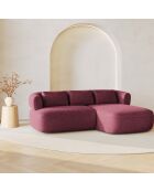 Canapé D'Angle Droit Estro 3 Places cerisier - 200x145x73 cm