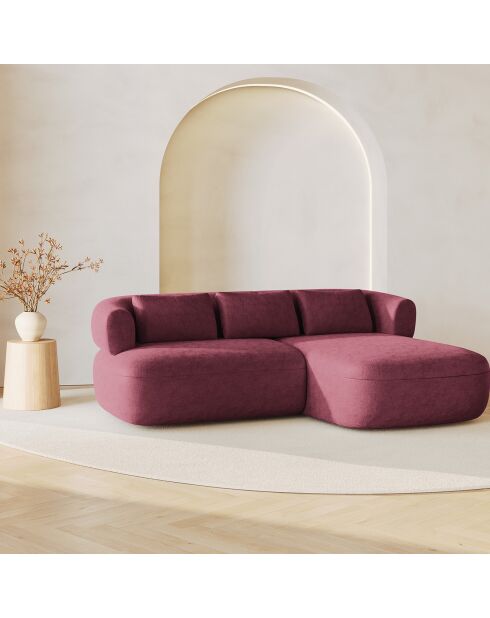 Canapé D'Angle Droit Estro 3 Places cerisier - 200x145x73 cm