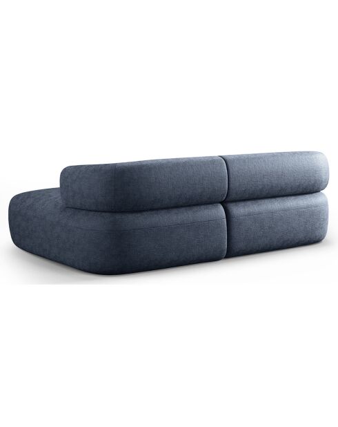 Canapé D'Angle Droit Estro 3 Places bleu foncé - 200x145x73 cm