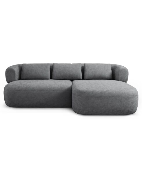 Canapé D'Angle Droit Estro 3 Places gris foncé - 200x145x73 cm