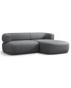 Canapé D'Angle Droit Estro 3 Places gris foncé - 200x145x73 cm
