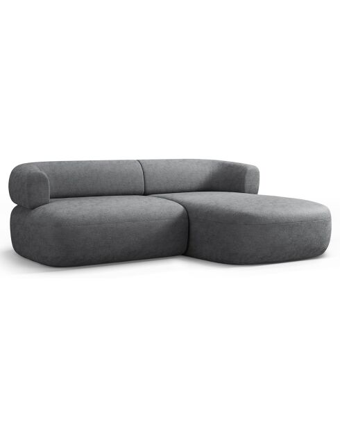 Canapé D'Angle Droit Estro 3 Places gris foncé - 200x145x73 cm