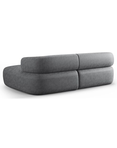 Canapé D'Angle Droit Estro 3 Places gris foncé - 200x145x73 cm