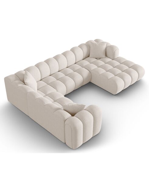 Canapé D'Angle Gauche Panoramique Modulable Arden 6 Places beige - 330x238x70 cm