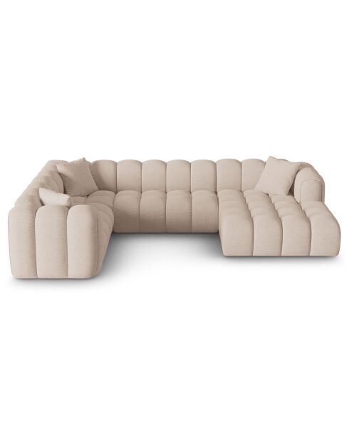 Canapé D'Angle Gauche Panoramique Modulable Arden 6 Places cappuccino - 330x238x70 cm