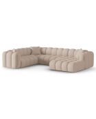 Canapé D'Angle Gauche Panoramique Modulable Arden 6 Places cappuccino - 330x238x70 cm
