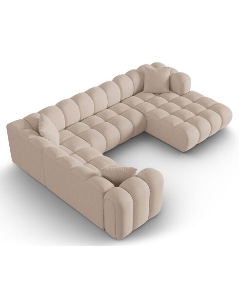 Canapé D'Angle Gauche Panoramique Modulable Arden 6 Places cappuccino - 330x238x70 cm
