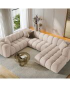 Canapé D'Angle Gauche Panoramique Modulable Arden 6 Places cappuccino - 330x238x70 cm