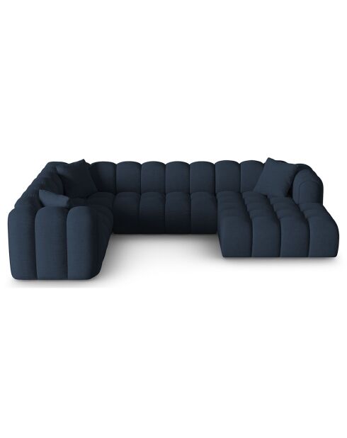 Canapé D'Angle Gauche Panoramique Modulable Arden 6 Places bleu roi - 330x238x70 cm