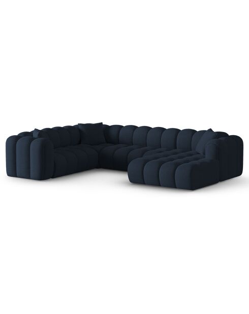 Canapé D'Angle Gauche Panoramique Modulable Arden 6 Places bleu roi - 330x238x70 cm