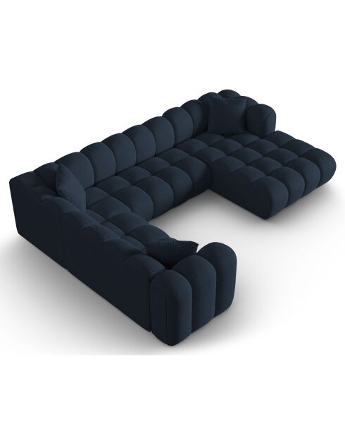 Canapé D'Angle Gauche Panoramique Modulable Arden 6 Places bleu roi - 330x238x70 cm