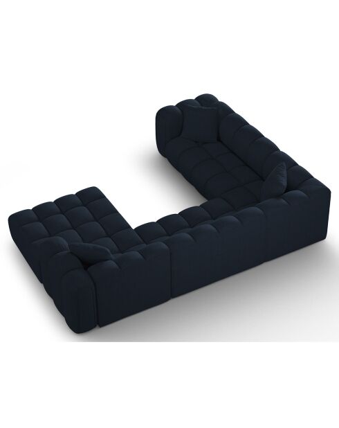 Canapé D'Angle Gauche Panoramique Modulable Arden 6 Places bleu roi - 330x238x70 cm