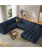 Canapé D'Angle Gauche Panoramique Modulable Arden 6 Places bleu roi - 330x238x70 cm