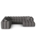 Canapé D'Angle Gauche Panoramique Modulable Arden 6 Places gris - 330x238x70 cm