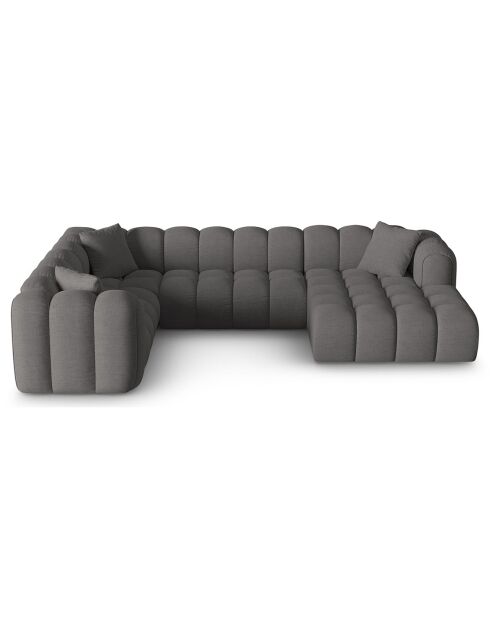 Canapé D'Angle Gauche Panoramique Modulable Arden 6 Places gris - 330x238x70 cm